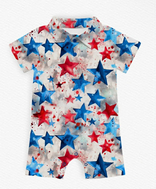 Red, White and Boom  Polo Shortall - 4OJ  Pre-Order