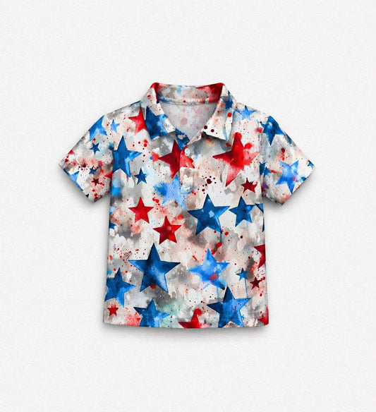 Red, White and Boom Kids Polo - 40J Pre-Order