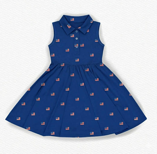 Freedom Fairway Girl's Polo Twirl Dress - 4OJ Pre-Order